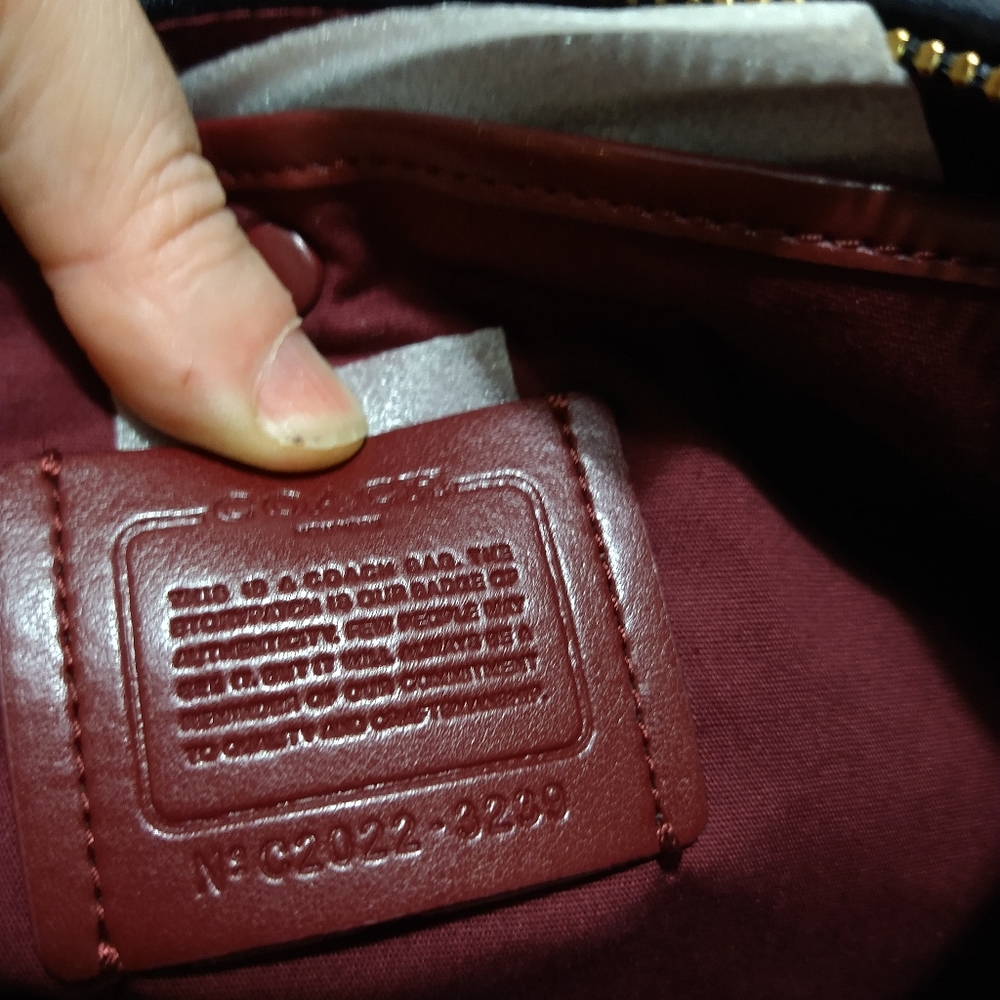 Sold**Coach New York Chambray Signature Cargo Bag - Picture 5 of 16